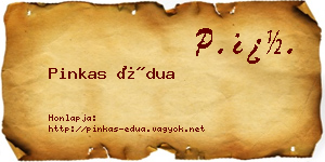 Pinkas Édua névjegykártya